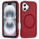 Mobigear Rugged Mag Coque iPhone 16 MagSafe Coque arrière Rigide Anti-Chocs - Rouge