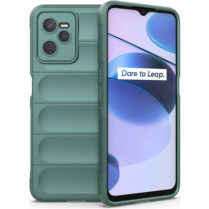 Mobigear Bumpy Coque Realme C35 Coque arrière en TPU Souple - Vert