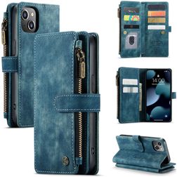 CaseMe C30 iPhone 13 Étui Portefeuille - Bleu