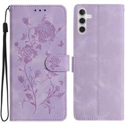 Mobigear Flowers Housse Samsung Galaxy A17 Etui Porte-Monnaie - Violet