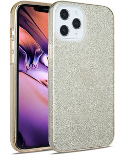 Mobigear Glitter Coque iPhone 12 Pro Max Coque arrière Rigide - Or