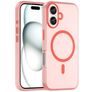 Mobigear Shockproof Coque iPhone 16 MagSafe Coque arrière en TPU Souple - Rouge