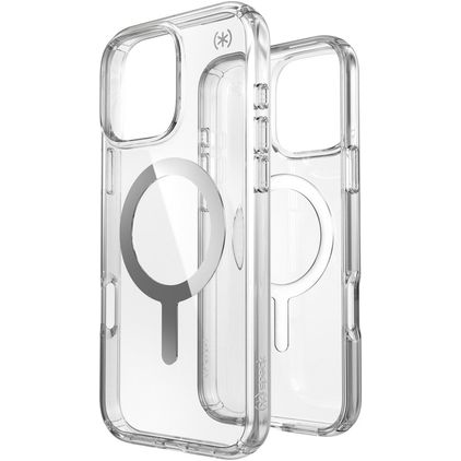 Speck Presidio Perfect Clear Coque Transparente iPhone 16 Pro Max MagSafe Coque arrière Rigide Anti-Chocs - Transparent