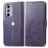 Mobigear Clover Housse Motorola Edge 30 Pro Etui Porte-Monnaie - Violet