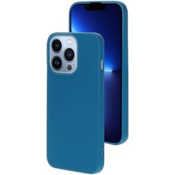 Mobiparts Coque iPhone 13 Pro Coque arrière en Silicone - Blueberry Blue