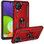 Mobigear Armor Ring Coque Samsung Galaxy A22 4G Coque arrière Rigide Anti-Chocs avec Anneau-Support - Rouge