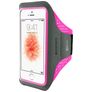 Mobiparts Comfort Fit Brassard Téléphone iPhone SE (2016) Brassard Coque de Sport en Neoprène - Neon Pink