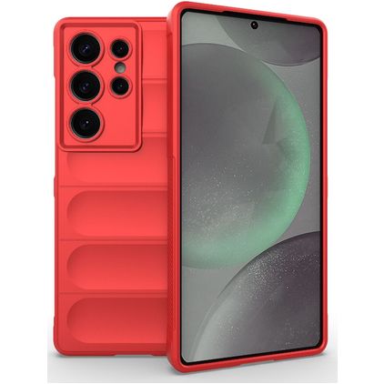 Mobigear Bumpy Coque Samsung Galaxy S25 Ultra Coque arrière en TPU Souple - Rouge