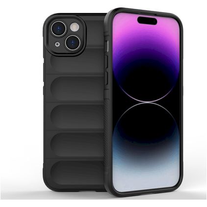Mobigear Bumpy Coque iPhone 15 Plus Coque arrière en TPU Souple - Noir