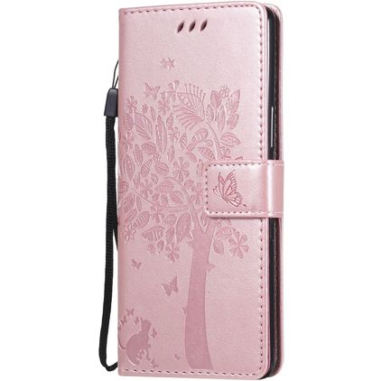 Mobigear Tree Housse Sony Xperia L4 Etui Porte-Monnaie - Rose doré