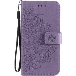 Mobigear Flowers Housse OPPO A54 5G Etui Porte-Monnaie - Violet