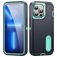 Mobigear Rugged Stand Coque iPhone 14 Pro Coque arrière Rigide Anti-Chocs avec Support Amovible - Dark Blue