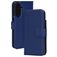 Mobiparts Wallet Housse Samsung Galaxy A17 Etui en Cuir Véritable Porte-Monnaie - Bleu