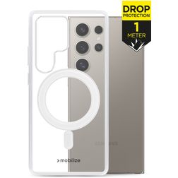 Mobilize Naked Protection Coque Transparente Samsung Galaxy S24 Ultra MagSafe Coque arrière Rigide Anti-Chocs - Transparent