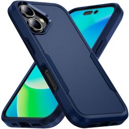 Mobigear Heavy Armor Coque iPhone 16 Coque arrière Rigide Anti-Chocs - Bleu