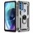 Mobigear Armor Ring Coque Motorola Moto G71 5G Coque arrière Rigide Anti-Chocs avec Anneau-Support - Argent