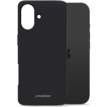 Mobilize Rubber Gelly Coque iPhone 17 Coque arrière en TPU Souple - Noir
