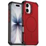 Mobigear Airbag Shockproof Coque iPhone 17 MagSafe Coque arrière Rigide Anti-Chocs - Rouge