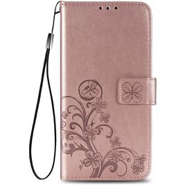 Mobigear Clover Housse Samsung Galaxy A21s Etui Porte-Monnaie - Rose doré