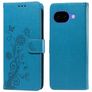 Mobigear Flowers Housse Google Pixel 10a Etui Porte-Monnaie - Bleu