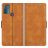 Mobigear Slim Magnet Housse Motorola Moto G50 Etui Porte-Monnaie - Cognac