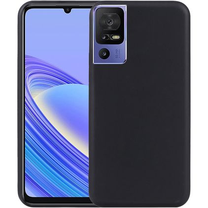 Mobigear Colors Coque TCL 40 SE Coque arrière en TPU Souple - Noir