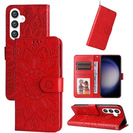 Mobigear Sunflower Housse Samsung Galaxy S24 Plus Etui Porte-Monnaie - Rouge