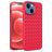 Mobigear Woven Coque iPhone 14 Plus Coque arrière en TPU Souple - Rouge