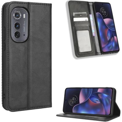 Mobigear Sensation Housse Motorola Edge (2022) Etui Porte-Monnaie - Noir