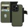 Mobiparts Housse iPhone 14 Pro MagSafe Etui avec Coque Détachable en Cuir Véritable Porte-Monnaie - Vert