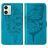 Mobigear Butterfly Housse Motorola Moto G54 Etui Porte-Monnaie - Bleu