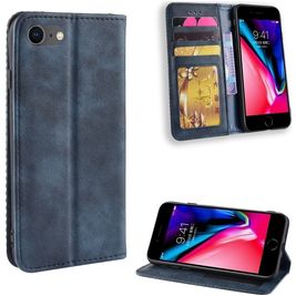 Mobigear Sensation Housse iPhone SE (2020) Etui Porte-Monnaie - Bleu