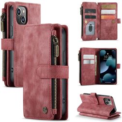 Caseme C30 Housse iPhone 13 Mini Etui Porte-Monnaie - Rouge