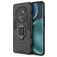 Mobigear Armor Ring Coque HONOR Magic 4 Pro Coque arrière Rigide Anti-Chocs avec Anneau-Support - Noir