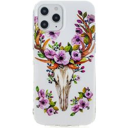 Mobigear Design Coque iPhone 12 Pro Coque arrière en TPU Souple - Fleurs