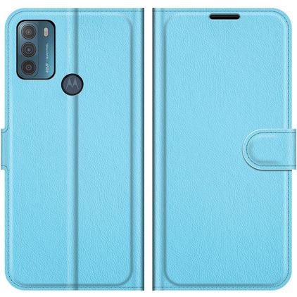 Mobigear Classic Housse Motorola Moto G50 Etui Porte-Monnaie - Bleu