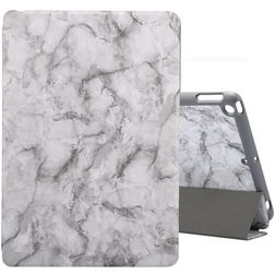 Mobigear Tri-Fold Marble Coque iPad 7 (2019) Etui + Porte-crayon - Gris