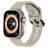 Mobigear Ripple Bracelet Silicone Apple Watch Fermeture boucle ardillon - 49/46/45/44 mm - Lumière stellaire