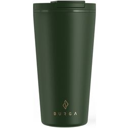 Burga Coffee Mug Mug à Café à Emporter en Acier Inoxydable à Double Paroi - 470 ml - Khaki