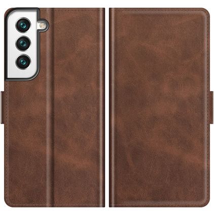 Mobigear Slim Magnet Housse Samsung Galaxy S22 Etui Porte-Monnaie - Marron