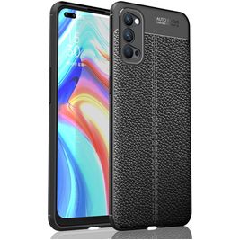 Mobigear Luxury Coque OPPO Reno 4 Coque arrière en TPU Souple - Noir