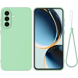 Mobigear Rubber Touch Coque Samsung Galaxy A57 Coque arrière en Silicone - Vert
