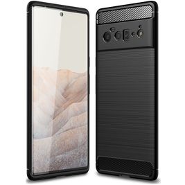 Mobigear Brushed Slim Coque Google Pixel 6 Pro Coque arrière en TPU Souple - Noir