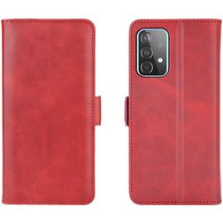 Mobigear Slim Magnet Housse Samsung Galaxy A52 Etui Porte-Monnaie - Rouge