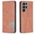 Mobigear Rhombus Slim Housse Samsung Galaxy S24 Ultra Etui - Marron