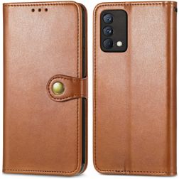 Mobigear Snap Button Housse Realme GT Master Edition Etui Porte-Monnaie - Marron