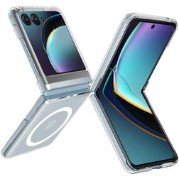 Mobigear Crystal Coque Transparente Motorola Razr 50 MagSafe Coque arrière Rigide - Transparent