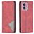 Mobigear Rhombus Slim Housse Motorola Moto E14 Etui - Rouge