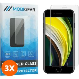 Mobigear iPhone SE (2022) Verre trempé Protection d'écran - Compatible Coque (Lot de 3)
