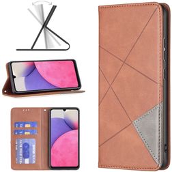 Mobigear Rhombus Slim Samsung Galaxy A33 Étui - Marron